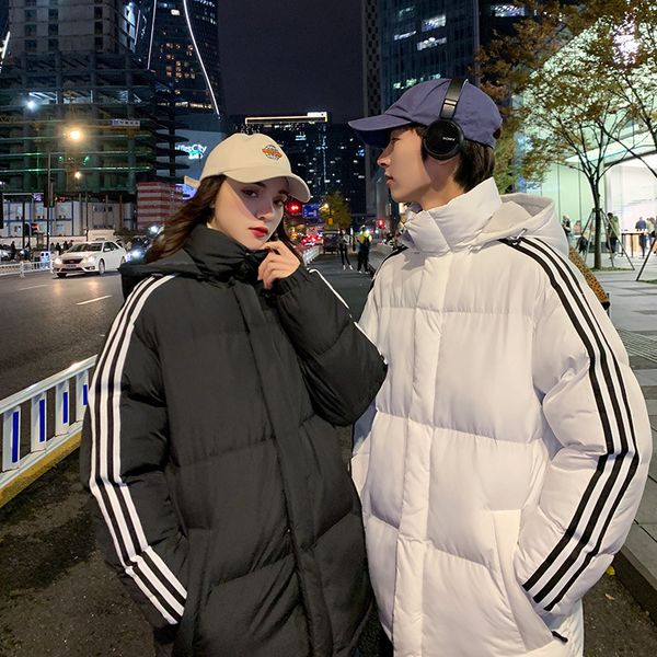 winter men's new thickened warm youth korean leisure sports couple three bars down cotton padded jacket, Black
winter men's new thickened warm youth korean leisure sports couple three bars down cotton padded jacket, Black