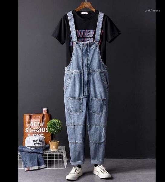 2019 european and american men's hip hop denim pants overalls retro loose men's susperdens pants korean straight jumpsuit1, Blue
2019 european and american men's hip hop denim pants overalls retro loose men's susperdens pants korean straight jumpsuit1, Blue