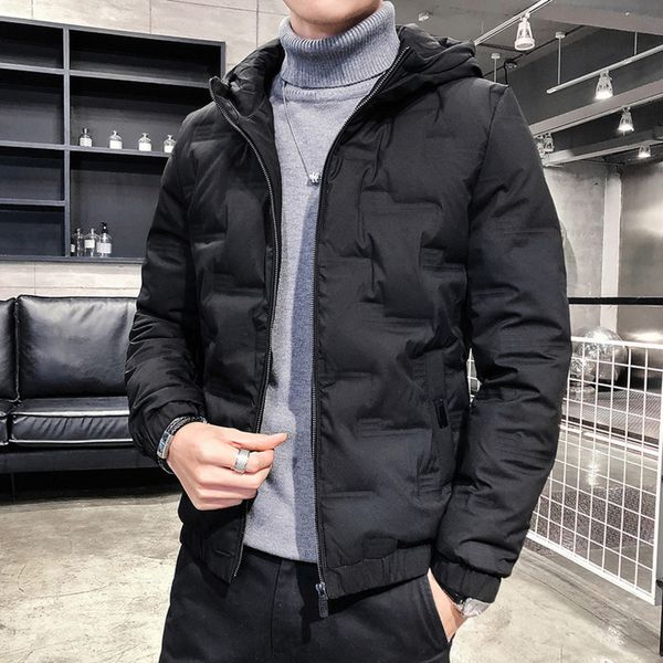 2021 winter new trend duck channel cloth thickened leisure warm solid color men's hooded down et, Black
2021 winter new trend duck channel cloth thickened leisure warm solid color men's hooded down et, Black