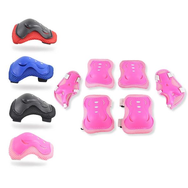 6 pcs/set wrist knee elbow protector set kids riding knee pads hand guard outdoor child sports safety guard anti-injured tools, Black;gray
6 pcs/set wrist knee elbow protector set kids riding knee pads hand guard outdoor child sports safety guard anti-injured tools, Black;gray