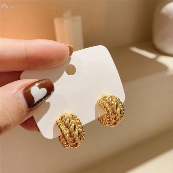 aomu 2021 korea metal twisted geometric c shape vintage gold silver color earrings for women party jewelry gifts, Golden;silver
aomu 2021 korea metal twisted geometric c shape vintage gold silver color earrings for women party jewelry gifts, Golden;silver