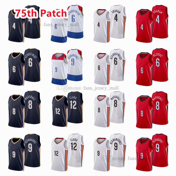 printed 75th patch city basketball jerseys devonte' 4 graham willy 9 hernangomez herbert 5 jones naji 8 marshall gary 12 clark jersey c, Black;red
printed 75th patch city basketball jerseys devonte' 4 graham willy 9 hernangomez herbert 5 jones naji 8 marshall gary 12 clark jersey c, Black;red