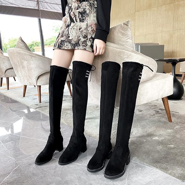 women's boots autumn booties ladies round toe clogs platform boots-women thigh high heels high fashion womens shoes, Black
women's boots autumn booties ladies round toe clogs platform boots-women thigh high heels high fashion womens shoes, Black