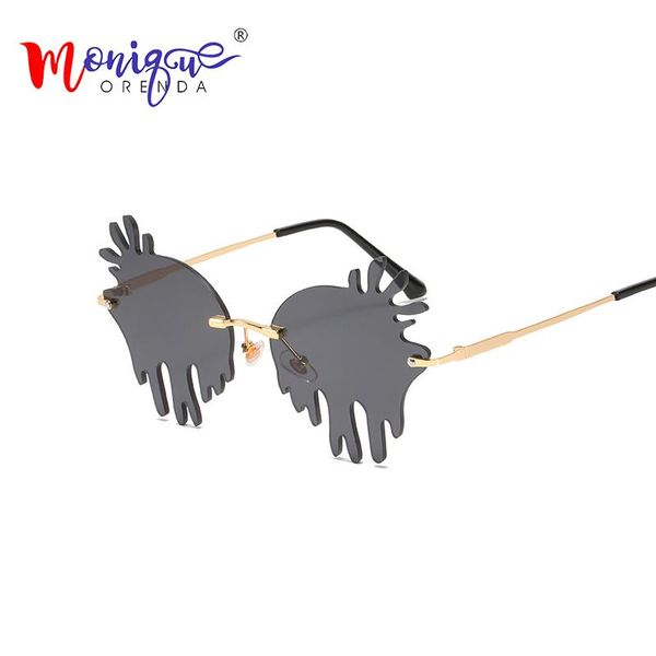 sunglasses rimless women vintage unique tears shape steampunk frameless punk glasses shades uv400 oculos, White;black
sunglasses rimless women vintage unique tears shape steampunk frameless punk glasses shades uv400 oculos, White;black
