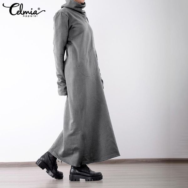 celmia winter dress women turtleneck vintage sweater dresses 2020 plus size solid casual loose pocket long maxi vestido robe 5xl y0118, Black;gray
celmia winter dress women turtleneck vintage sweater dresses 2020 plus size solid casual loose pocket long maxi vestido robe 5xl y0118, Black;gray