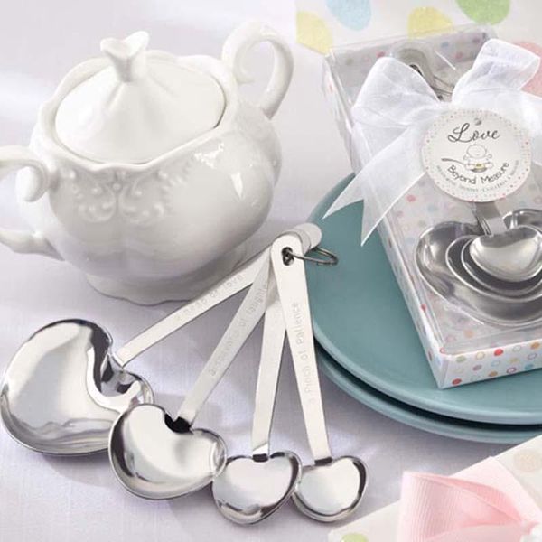 10sets/lot love baby shower favors of beyond measure heart-shaped measuring spoons in gift box
10sets/lot love baby shower favors of beyond measure heart-shaped measuring spoons in gift box