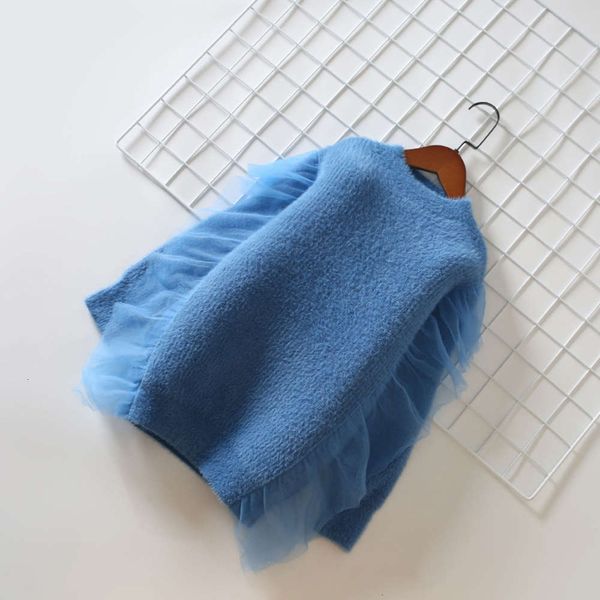 2020 long mid autumn and mink winter cashmere children's girls' thickened stitched mh sweater pj4t, Blue
2020 long mid autumn and mink winter cashmere children's girls' thickened stitched mh sweater pj4t, Blue