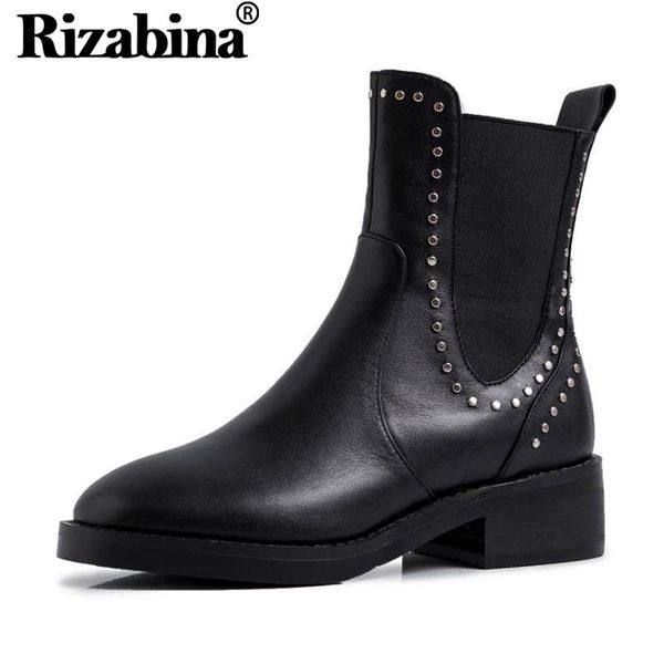 boots rizabina woman real leather rivets flats office ladies classics ankle autumn winter shoes footwear size 34-42, Black
boots rizabina woman real leather rivets flats office ladies classics ankle autumn winter shoes footwear size 34-42, Black