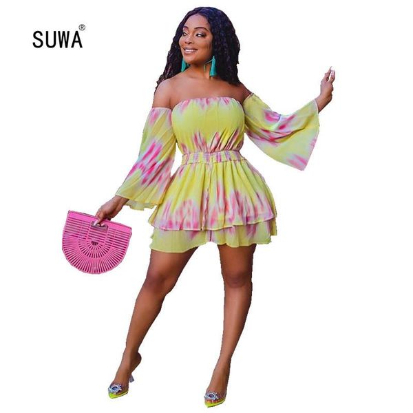 sweet lady chiffon slash neck off the shoulder elastic waist loose playsuit streetwear women three quarter sleeve short jumpsuit, Black;white
sweet lady chiffon slash neck off the shoulder elastic waist loose playsuit streetwear women three quarter sleeve short jumpsuit, Black;white