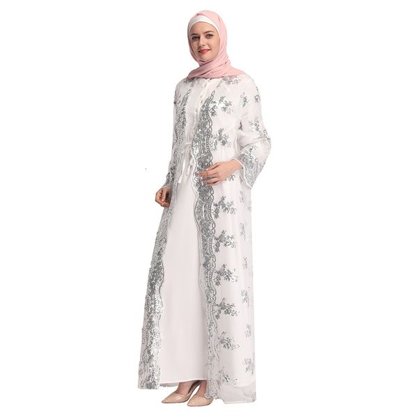 2021 new women cardigan long maxi open dress front robe dubai jilbab sequins lace kimono mid-turquoise ppxx, White;black
2021 new women cardigan long maxi open dress front robe dubai jilbab sequins lace kimono mid-turquoise ppxx, White;black