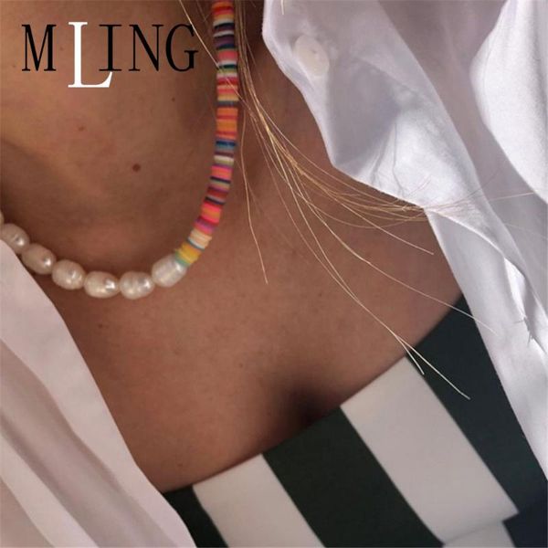 mling vintage beads alloy choker necklace bohemian colorful soft clay pearl necklace summer jewelry for women, Golden;silver
mling vintage beads alloy choker necklace bohemian colorful soft clay pearl necklace summer jewelry for women, Golden;silver