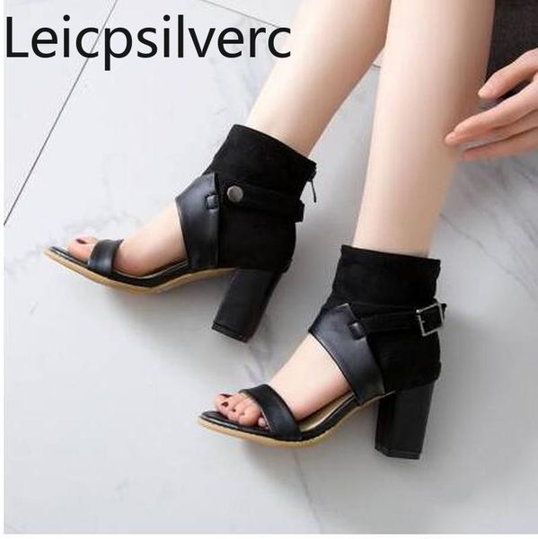 spring and summer new style fashion thick heel high heel women's sandals outdoor zipper women's shoes pink black plus size 34-48
spring and summer new style fashion thick heel high heel women's sandals outdoor zipper women's shoes pink black plus size 34-48