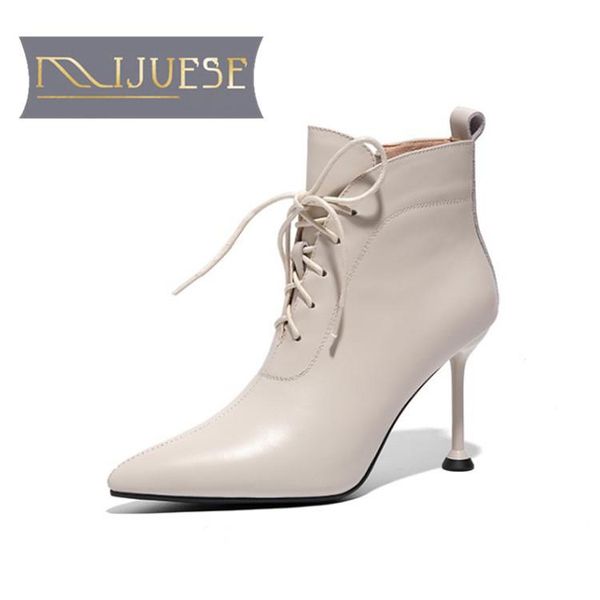 mljuese 2021 women ankle boots cow leather winter short plush pointed toe zipper high heels female boots size 40, Black
mljuese 2021 women ankle boots cow leather winter short plush pointed toe zipper high heels female boots size 40, Black