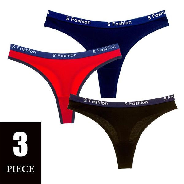 3pcs women's cotton panties sporty letter wide waist thong seamless low waist female briefs, White;red
3pcs women's cotton panties sporty letter wide waist thong seamless low waist female briefs, White;red