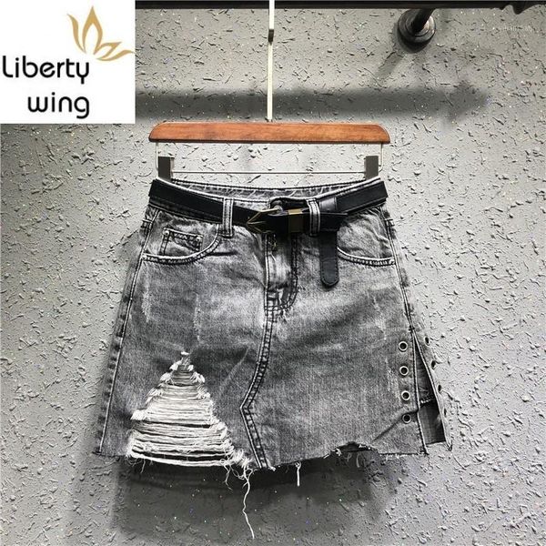 street women hole ripped denim skirt summer slim fit zipper jeans shorts a-line skirt-shorts feminino s-xl1, Blue
street women hole ripped denim skirt summer slim fit zipper jeans shorts a-line skirt-shorts feminino s-xl1, Blue