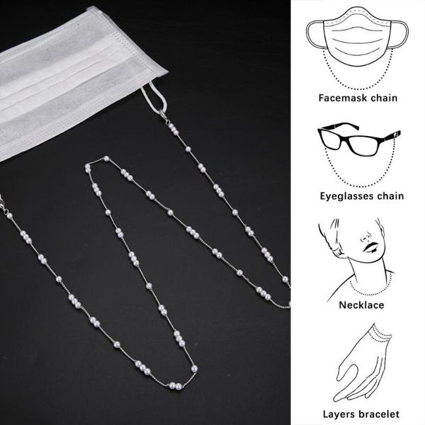 fashion simulated pearl mask chain women mask necklace beaded neck holder glasses chain sunglasses straps 15mm lobster claps, Silver
fashion simulated pearl mask chain women mask necklace beaded neck holder glasses chain sunglasses straps 15mm lobster claps, Silver
