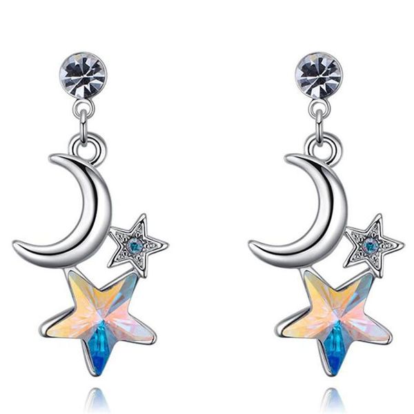 dangle & chandelier shdede moon star crystals from drop earring fashion jewelry womens accessories party gift -26286, Silver
dangle & chandelier shdede moon star crystals from drop earring fashion jewelry womens accessories party gift -26286, Silver