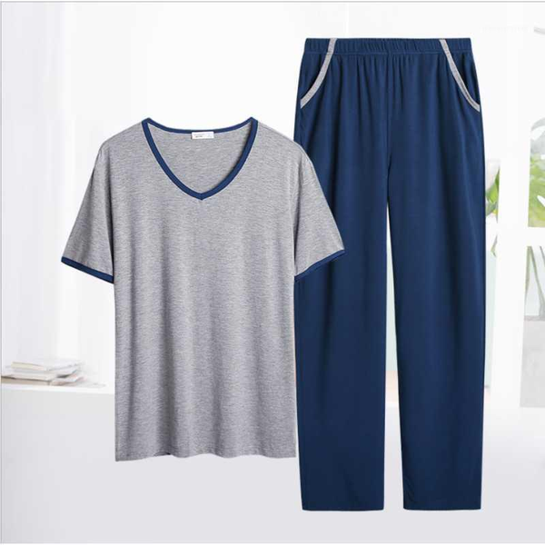 men's sleepwear 2021 spring summer men casual simple pajama sets male modal suit short sleeve v-neck collar t shirt & pants xxl1, Black;brown
men's sleepwear 2021 spring summer men casual simple pajama sets male modal suit short sleeve v-neck collar t shirt & pants xxl1, Black;brown