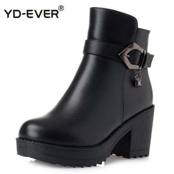 boots winter warm comfortable plush snow women ankle thick heel real leather shoes woman fashion, Black
boots winter warm comfortable plush snow women ankle thick heel real leather shoes woman fashion, Black