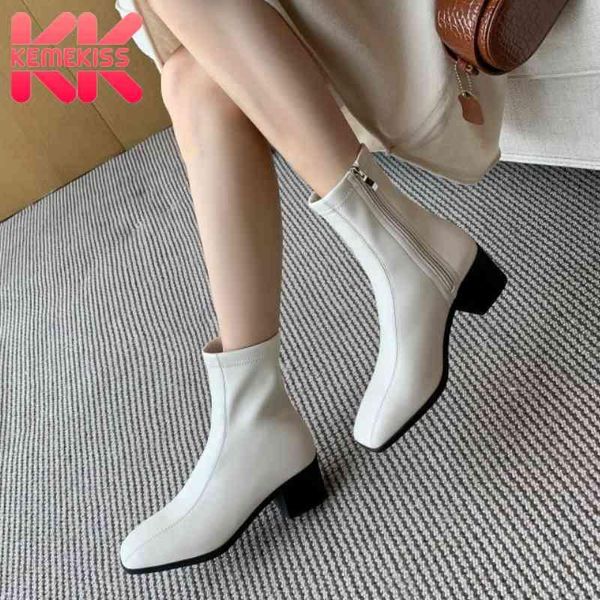 boots kemekiss women ankle fashion thick heel winter shoes woman stretch boot casual daily zipper lady footwear size 34-40, Black
boots kemekiss women ankle fashion thick heel winter shoes woman stretch boot casual daily zipper lady footwear size 34-40, Black