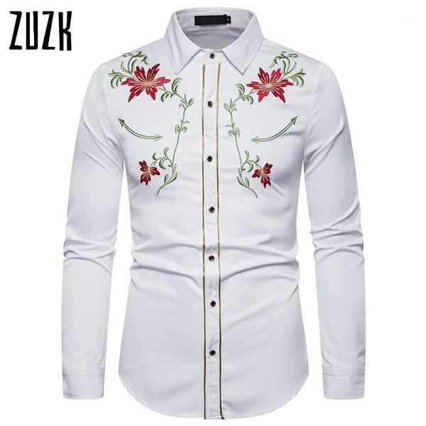 zuzk men's white black shirt flower embroidered slim shirt long sleeve buttoned casual us size1
zuzk men's white black shirt flower embroidered slim shirt long sleeve buttoned casual us size1
