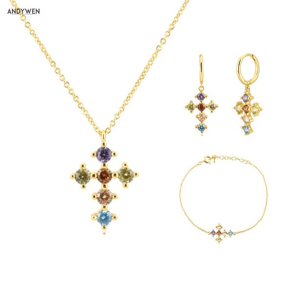 andywen 925 sterling silver gold rainbow cross zircon cz hoops pendiente piercing ohrringe bracelet necklace jewelry set luxury 200923
andywen 925 sterling silver gold rainbow cross zircon cz hoops pendiente piercing ohrringe bracelet necklace jewelry set luxury 200923