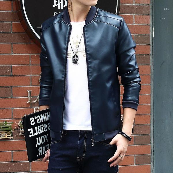 autumn jacket men pu leather jacket coat male casual fashion casual baseball collar men motorcycle leather tidal flow1, Black;brown
autumn jacket men pu leather jacket coat male casual fashion casual baseball collar men motorcycle leather tidal flow1, Black;brown