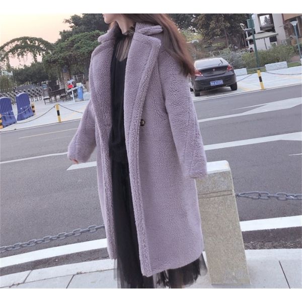 women's teddy bear faux fur wool loose coats winter warm thicken coat women classic lj201202, Black
women's teddy bear faux fur wool loose coats winter warm thicken coat women classic lj201202, Black