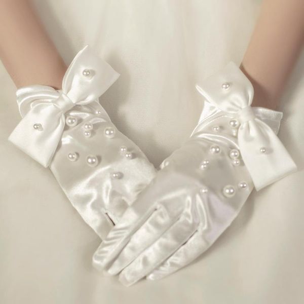 five fingers gloves women' elegant big bow pearl beaded white satin glove female spring summer vintage sunscreen driving r3393, Blue;gray
five fingers gloves women' elegant big bow pearl beaded white satin glove female spring summer vintage sunscreen driving r3393, Blue;gray