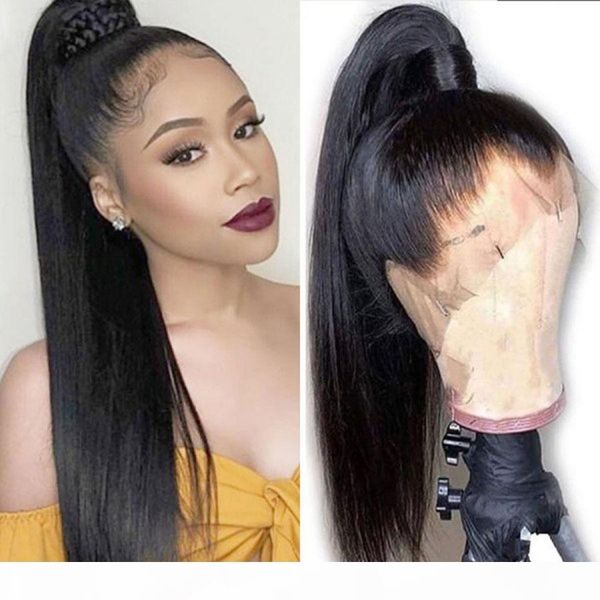 full lace wig straight 360 lace frontal wigs 13x6 lace front human hair wigs with baby hair glueless brazilian remy hair natural hairline, Black
full lace wig straight 360 lace frontal wigs 13x6 lace front human hair wigs with baby hair glueless brazilian remy hair natural hairline, Black