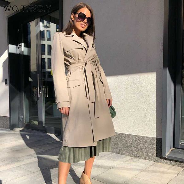 wotwoy elegant double breasted long trench coat women high waist slim fit autumn winter jacket female sashes windbreaker 2020, Tan;black
wotwoy elegant double breasted long trench coat women high waist slim fit autumn winter jacket female sashes windbreaker 2020, Tan;black