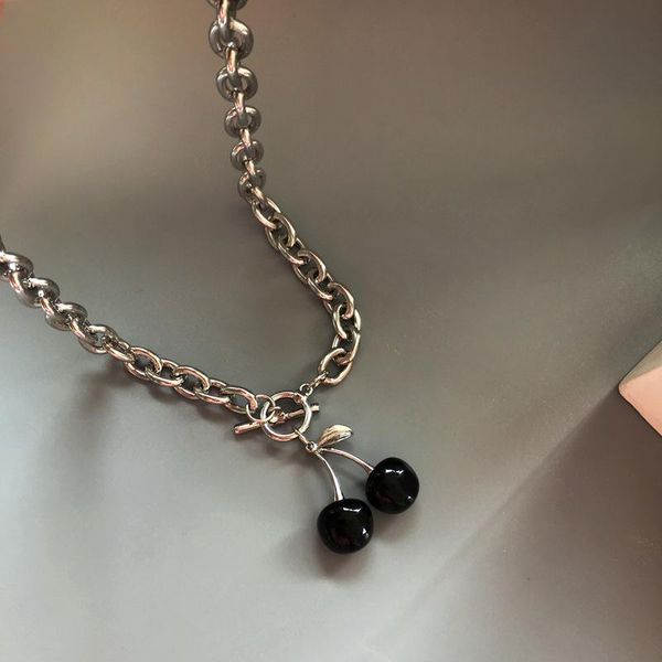 fashion simple black cherry hip hop necklace for men wedding party gothic steampunk clavicle chain jewelry, Silver
fashion simple black cherry hip hop necklace for men wedding party gothic steampunk clavicle chain jewelry, Silver