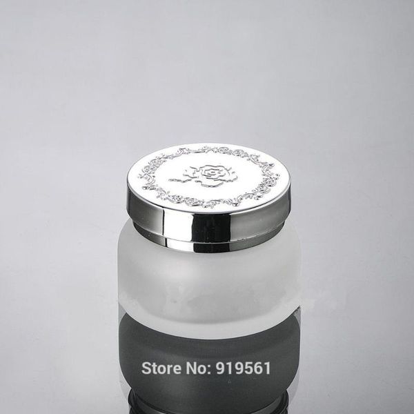 storage bottles & jars 50g frosted cream jar with rose pattern gold/silver lid cosmetic container empty glass packaging
storage bottles & jars 50g frosted cream jar with rose pattern gold/silver lid cosmetic container empty glass packaging