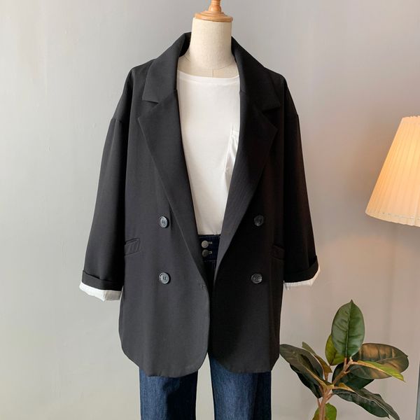 2021 new arrival spring turn down collar blazer vintage ladies coat feminino for women blazers q75e, White;black
2021 new arrival spring turn down collar blazer vintage ladies coat feminino for women blazers q75e, White;black