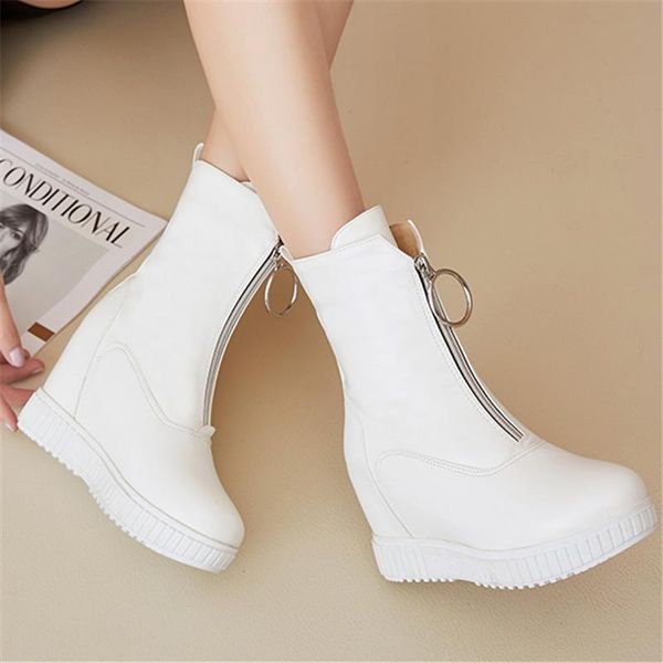 new fall boots women white wedges high heels slip fashion booties ankle boots women's white black
new fall boots women white wedges high heels slip fashion booties ankle boots women's white black