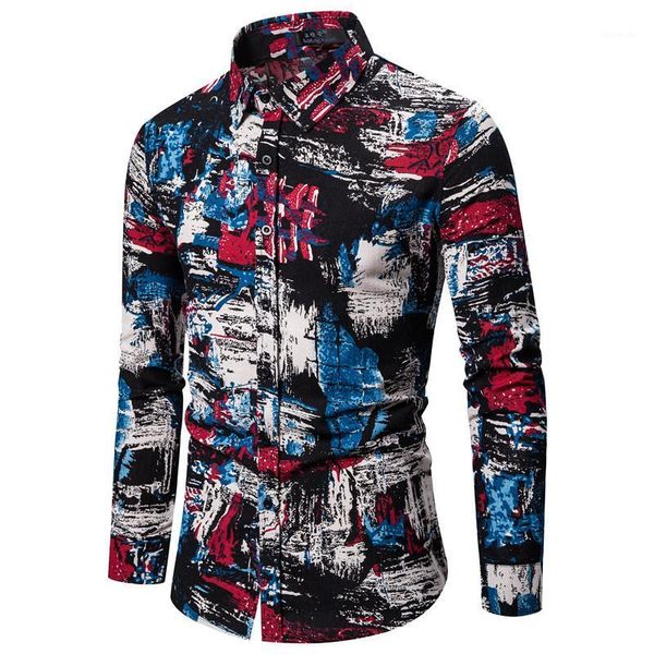 retro floral printed man casual shirts fashion classic men dress shirt breathable men's long sleeve brand clothing y21031, White;black
retro floral printed man casual shirts fashion classic men dress shirt breathable men's long sleeve brand clothing y21031, White;black