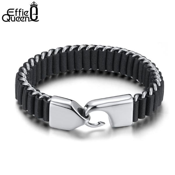 effie queen trendy black brown leather bracelets & bangles punk chain link bracelets for women punk casual men jewelry ib111
effie queen trendy black brown leather bracelets & bangles punk chain link bracelets for women punk casual men jewelry ib111