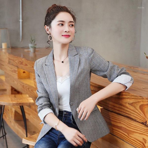 2019 korean spring autumn new chic office lady casual houndstooth plaid blazer jacket gray 3xl 4xl plus size1, White;black
2019 korean spring autumn new chic office lady casual houndstooth plaid blazer jacket gray 3xl 4xl plus size1, White;black