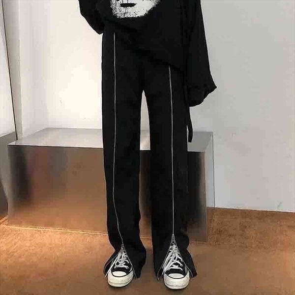 women pants design double zipper casual pants for women spring summer straight-leg trousers pantalones de mujer, Black;white
women pants design double zipper casual pants for women spring summer straight-leg trousers pantalones de mujer, Black;white