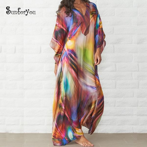 plus size boho beach maxi dress women beachwear sarong v neck bikini long dress beach tunic robe de plage 2020 summer dress y200805, Black;pink
plus size boho beach maxi dress women beachwear sarong v neck bikini long dress beach tunic robe de plage 2020 summer dress y200805, Black;pink