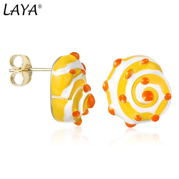 laya 925 sterling silver stud earrings for women fashion new style snail colorful enamel wedding party luxury exquisite jewelry, Golden;silver
laya 925 sterling silver stud earrings for women fashion new style snail colorful enamel wedding party luxury exquisite jewelry, Golden;silver