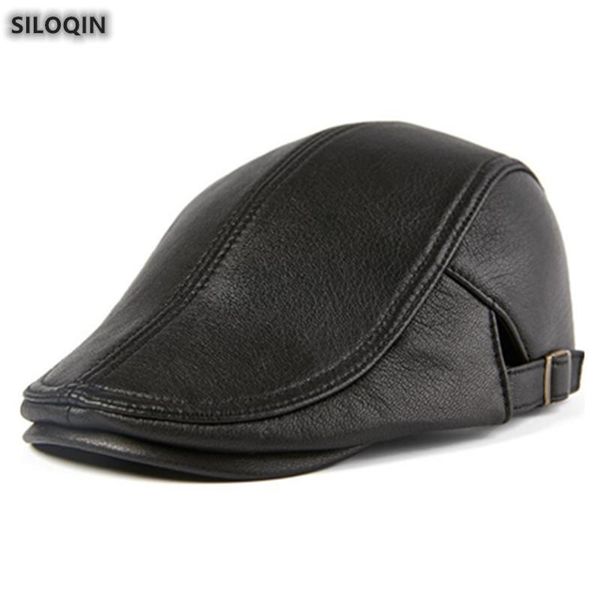 berets siloqin genuine leather hat autumn winter men's sheepskin cap fashion men brands caps multicolor dad's hats, Blue;gray
berets siloqin genuine leather hat autumn winter men's sheepskin cap fashion men brands caps multicolor dad's hats, Blue;gray