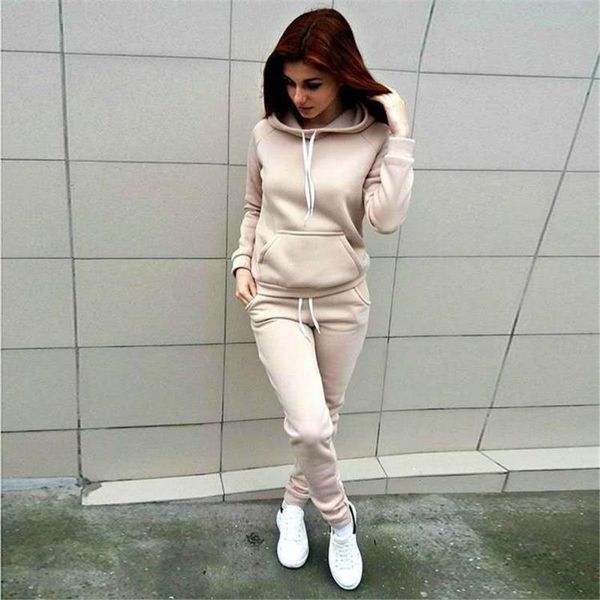 female running suit plus size two-piece 5xl new fashion fleece sports suit women hooded casual simple style sweater tracksuits, Black;blue
female running suit plus size two-piece 5xl new fashion fleece sports suit women hooded casual simple style sweater tracksuits, Black;blue