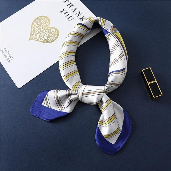 2021 new women square silk bag scarf fashion striped bandana lady foulard head band female small shawls hand neckerchief summer, Blue;gray
2021 new women square silk bag scarf fashion striped bandana lady foulard head band female small shawls hand neckerchief summer, Blue;gray