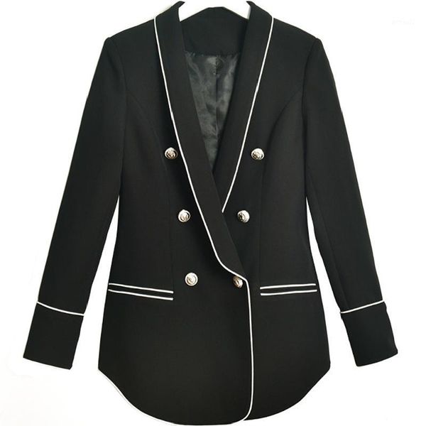runway luxury designer women elegant blazer long sleeve suit jacket coat outwear ladies double breasted blazers femme 20191, White;black
runway luxury designer women elegant blazer long sleeve suit jacket coat outwear ladies double breasted blazers femme 20191, White;black