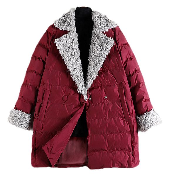 2021 New Winter plus female size Korean version of the solid colored lamb collar down fat sister jacket was fine fashion EHEW, Black
2021 New Winter plus female size Korean version of the solid colored lamb collar down fat sister jacket was fine fashion EHEW, Black