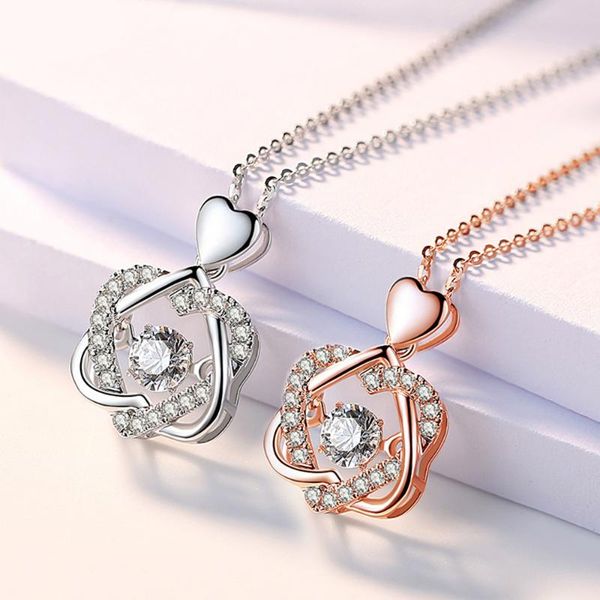 rose gold sterling silver beating pendant jewellery wedding woman rose flower fashion choker double heart necklace
rose gold sterling silver beating pendant jewellery wedding woman rose flower fashion choker double heart necklace