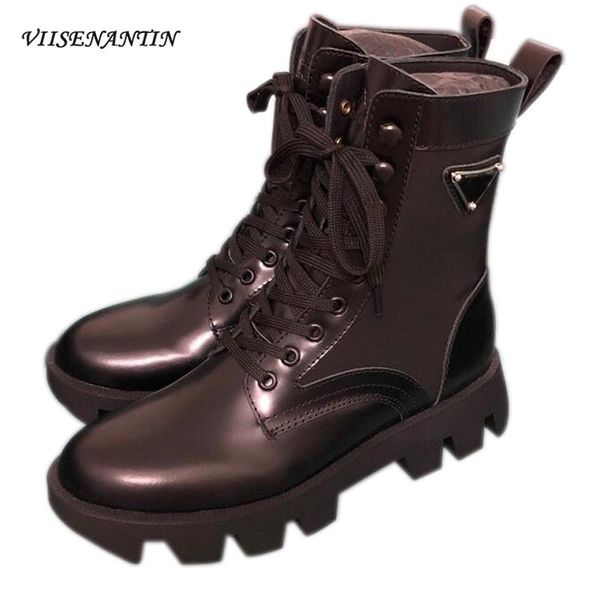 genuine leather round toe height increasing lace-up ankle motorcycle boots women black chunky sole thick heel platform shoes
genuine leather round toe height increasing lace-up ankle motorcycle boots women black chunky sole thick heel platform shoes