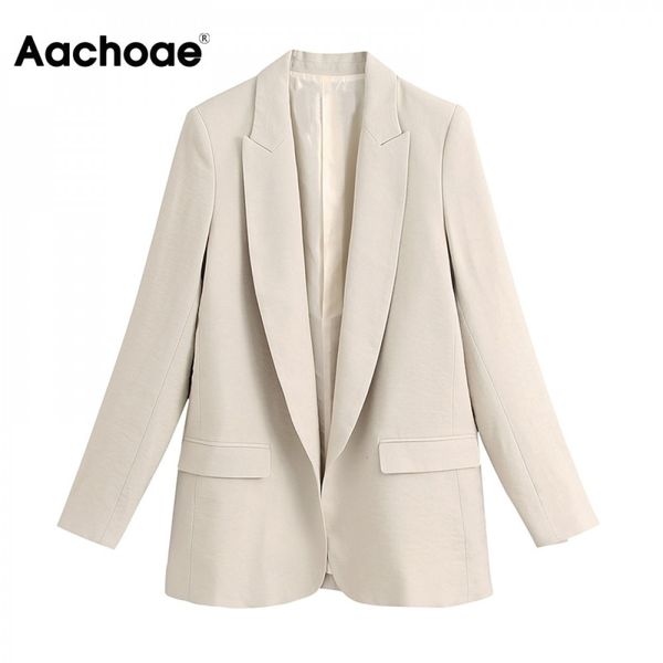 aachoae solid casual office blazer women long sleeve work wear suit jacket blazers 2020 notched collar pockets outwear coat c1008, White;black
aachoae solid casual office blazer women long sleeve work wear suit jacket blazers 2020 notched collar pockets outwear coat c1008, White;black