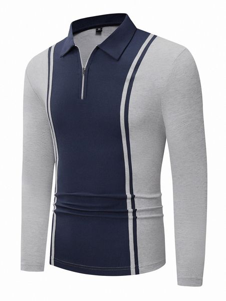 men striped colorblock polo shirt y4pg#, White;black
men striped colorblock polo shirt y4pg#, White;black